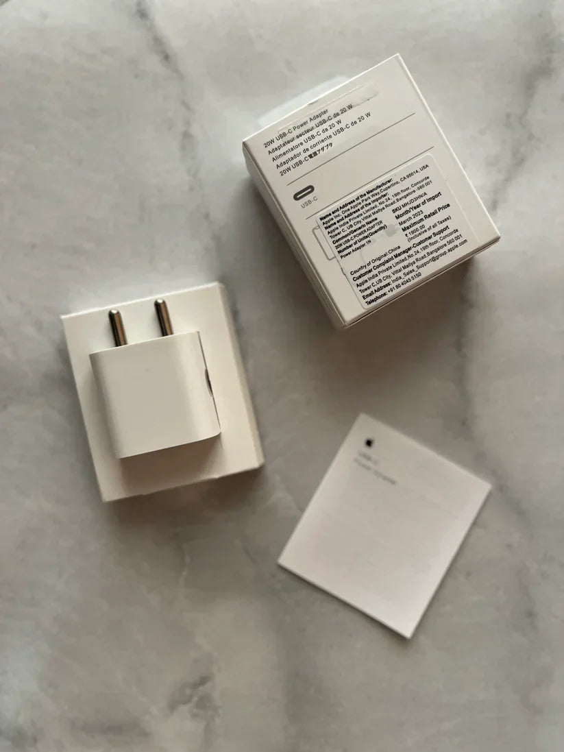 ComboWala 2-in-1 Combo – 20W Type-C Fast Charger + C to C / C to iPhone Cable